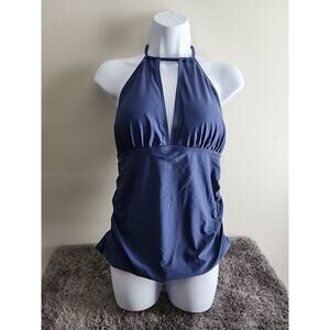 Yonique Halter Tankini Top Swimsuit for Women Tummy Control Bathing Suit Large